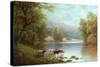 On the Wharfe, Bolton Woods-William Mellor-Stretched Canvas