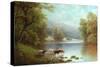 On the Wharfe, Bolton Woods-William Mellor-Stretched Canvas