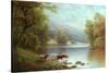 On the Wharfe, Bolton Woods-William Mellor-Stretched Canvas