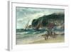 On the Yorkshire Coast, a Breezy Day-Edwin Ellis-Framed Giclee Print