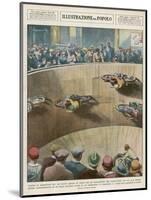 On This London "Wall of Death" the Riders are Travelling Parallel to the Ground-Alfredo Ortelli-Mounted Art Print