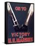 On to Victory with the Us Marines, 1944-null-Framed Stretched Canvas