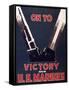 On to Victory with the Us Marines, 1944-null-Framed Stretched Canvas