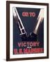 On to Victory with the Us Marines, 1944-null-Framed Giclee Print