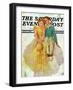 "On Top of the World" Saturday Evening Post Cover, July 11,1936-Norman Rockwell-Framed Giclee Print