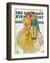 "On Top of the World" Saturday Evening Post Cover, July 11,1936-Norman Rockwell-Framed Premium Giclee Print