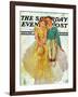 "On Top of the World" Saturday Evening Post Cover, July 11,1936-Norman Rockwell-Framed Giclee Print