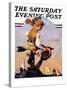 "On Top of the World" Saturday Evening Post Cover, October 20,1934-Norman Rockwell-Stretched Canvas