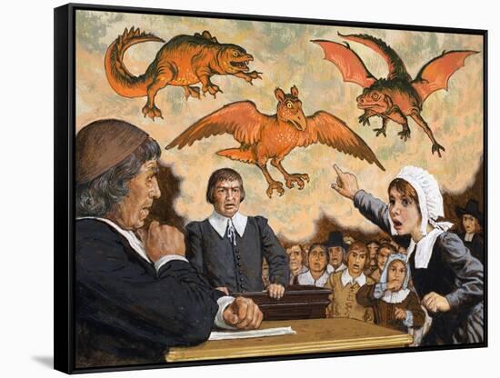 On Trial, When Satan Came to Salem, 1978-null-Framed Stretched Canvas