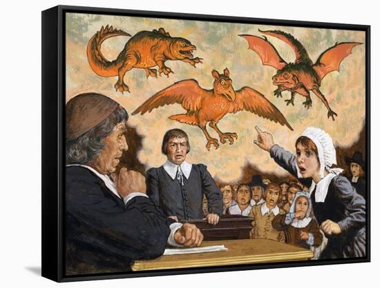 On Trial, When Satan Came to Salem, 1978-null-Framed Stretched Canvas
