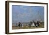 On Trouville Beach-Eugène Boudin-Framed Giclee Print