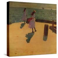 'On Walberswick Pier', c1887, (c1915)-Philip Wilson Steer-Stretched Canvas