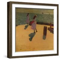 'On Walberswick Pier', c1887, (c1915)-Philip Wilson Steer-Framed Giclee Print