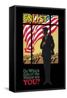 On Which Side of the Window Are You? Enlist-null-Framed Stretched Canvas