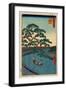 Onagigawa Gohonmatsu-Utagawa Hiroshige-Framed Giclee Print