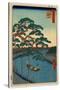 Onagigawa Gohonmatsu-Utagawa Hiroshige-Stretched Canvas