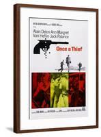 Once a Thief, Bottom Center from Left: Alain Delon, Ann-Margret, 1965-null-Framed Art Print