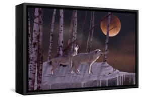 Once in a Super Blue Blood Moon-Gordon Semmens-Framed Stretched Canvas