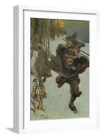 Once it Chased Doctor Wilkinson into the Very Town Itself, Illustration from "The Salem Wolf"-Howard Pyle-Framed Giclee Print