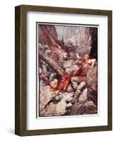 Once More Roland Blew His Ivory Horn, Plate from The Story of France, 1920-William Rainey-Framed Giclee Print