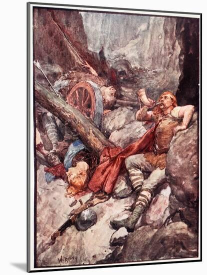 Once More Roland Blew His Ivory Horn, Plate from The Story of France, 1920-William Rainey-Mounted Giclee Print