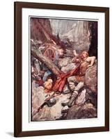 Once More Roland Blew His Ivory Horn, Plate from The Story of France, 1920-William Rainey-Framed Giclee Print