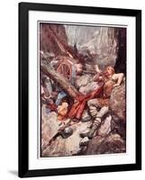 Once More Roland Blew His Ivory Horn, Plate from The Story of France, 1920-William Rainey-Framed Giclee Print