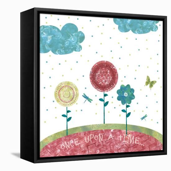 Once Upon a Time 3 Flowers-Bee Sturgis-Framed Stretched Canvas