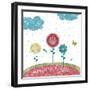 Once Upon a Time 3 Flowers-Bee Sturgis-Framed Art Print