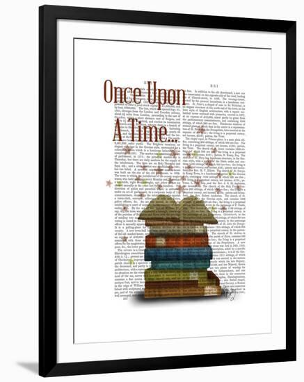 Once Upon a Time Books-Fab Funky-Framed Art Print