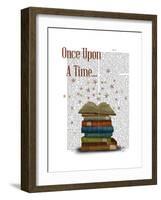 Once Upon a Time Books-Fab Funky-Framed Art Print