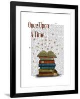 Once Upon a Time Books-Fab Funky-Framed Art Print