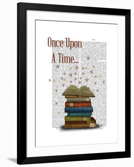 Once Upon a Time Books-Fab Funky-Framed Art Print