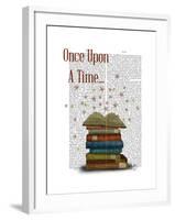 Once Upon a Time Books-Fab Funky-Framed Art Print