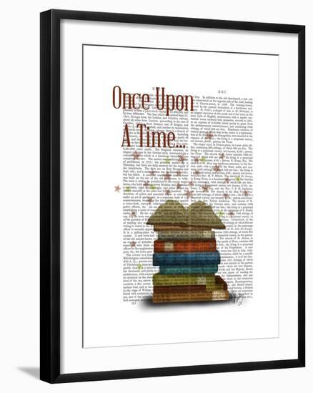 Once Upon a Time Books-Fab Funky-Framed Art Print