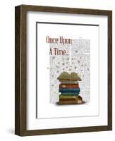 Once Upon a Time Books-Fab Funky-Framed Art Print