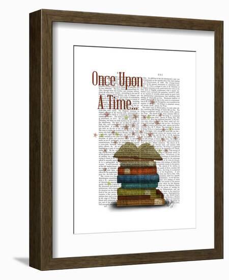 Once Upon a Time Books-Fab Funky-Framed Art Print