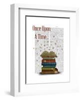 Once Upon a Time Books-Fab Funky-Framed Art Print