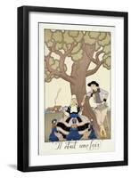 Once Upon a Time, from 'Falbalas and Fanfreluches, Almanach des Modes Présentes, Passées et…-Georges Barbier-Framed Giclee Print