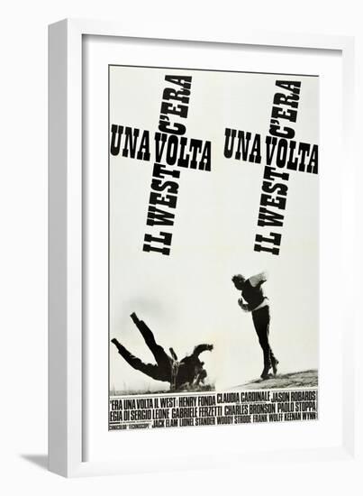ONCE UPON A TIME IN THE WEST (aka C'ERA UNA VOLTA IL WEST), Italian poster art, 1968-null-Framed Art Print