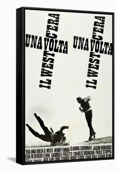 ONCE UPON A TIME IN THE WEST (aka C'ERA UNA VOLTA IL WEST), Italian poster art, 1968-null-Framed Stretched Canvas