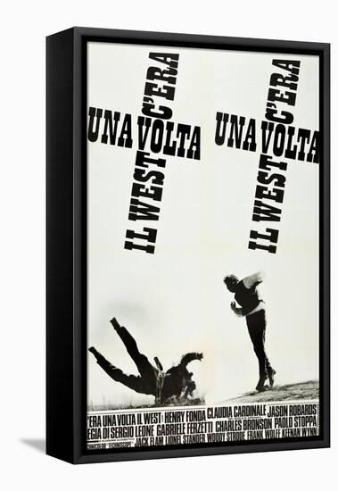 ONCE UPON A TIME IN THE WEST (aka C'ERA UNA VOLTA IL WEST), Italian poster art, 1968-null-Framed Stretched Canvas