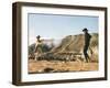 Once Upon a Time in the West by SergioLeone with Charles Bronson (1921 - 2003), Henry Fonda (1905 --null-Framed Photo