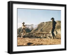 Once Upon a Time in the West by SergioLeone with Charles Bronson (1921 - 2003), Henry Fonda (1905 --null-Framed Photo