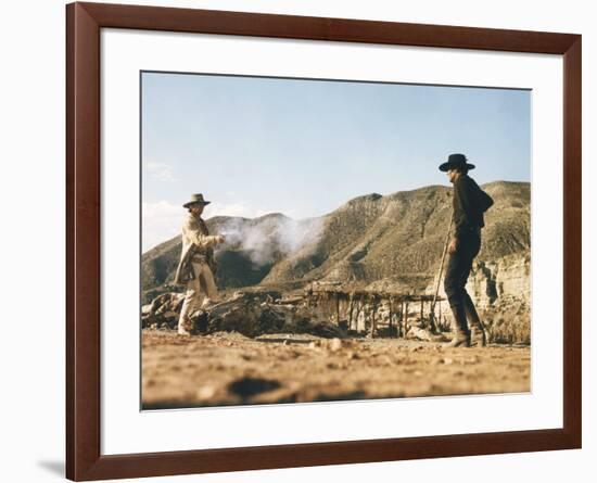 Once Upon a Time in the West by SergioLeone with Charles Bronson (1921 - 2003), Henry Fonda (1905 --null-Framed Photo