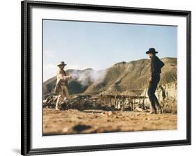 Once Upon a Time in the West by SergioLeone with Charles Bronson (1921 - 2003), Henry Fonda (1905 --null-Framed Photo