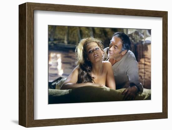 Once Upon a Time in the West by SergioLeone with Claudia Cardinale and Henry Fonda c, 1968 (photo)-null-Framed Photo