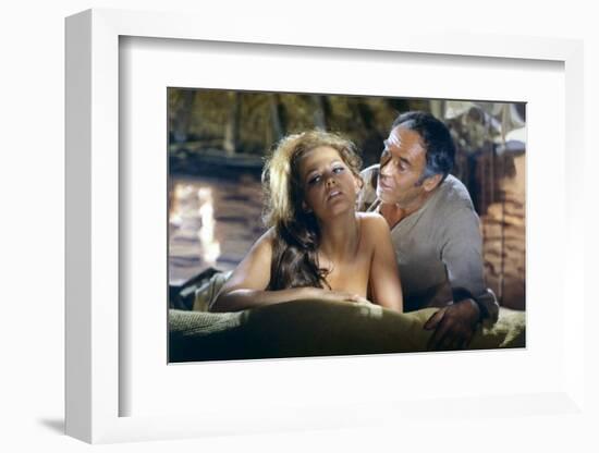 Once Upon a Time in the West by SergioLeone with Claudia Cardinale and Henry Fonda c, 1968 (photo)-null-Framed Photo