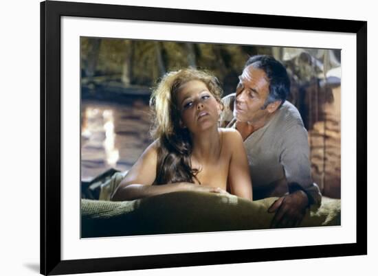 Once Upon a Time in the West by SergioLeone with Claudia Cardinale and Henry Fonda c, 1968 (photo)-null-Framed Photo