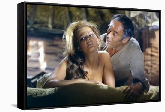 Once Upon a Time in the West by SergioLeone with Claudia Cardinale and Henry Fonda c, 1968 (photo)-null-Framed Stretched Canvas